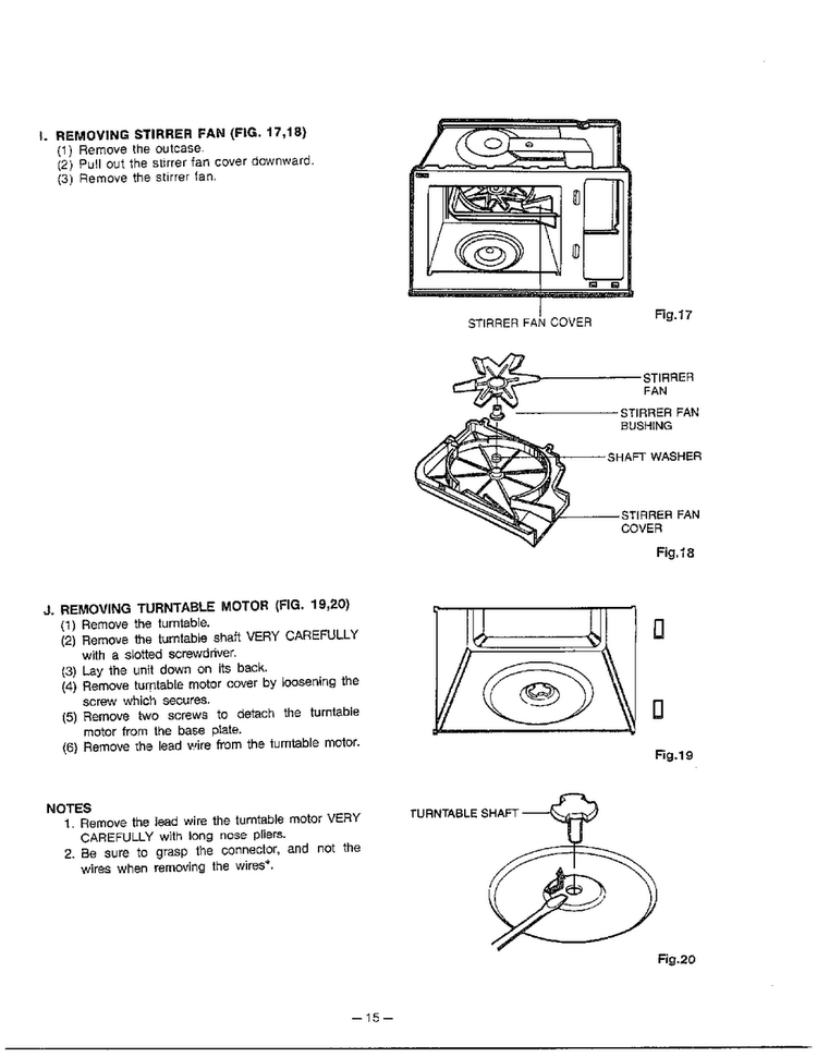 Disassembly/parts Procedure Page 5 Diagram and Parts List for MA-1554M  LG Microwave