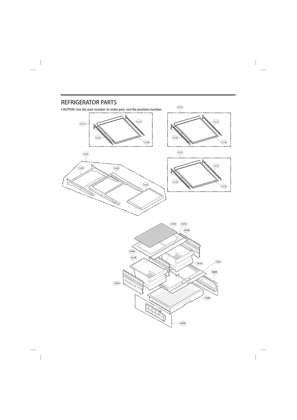 Refrigerator Parts Diagram and Parts List for GC-L288GQXM ASWCNA1 LG Refrigerator