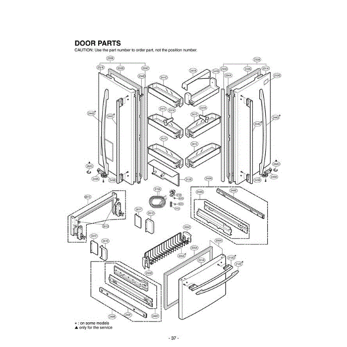 Section 6 Diagram and Parts List for LRFD25850TT ATICLGA LG Refrigerator