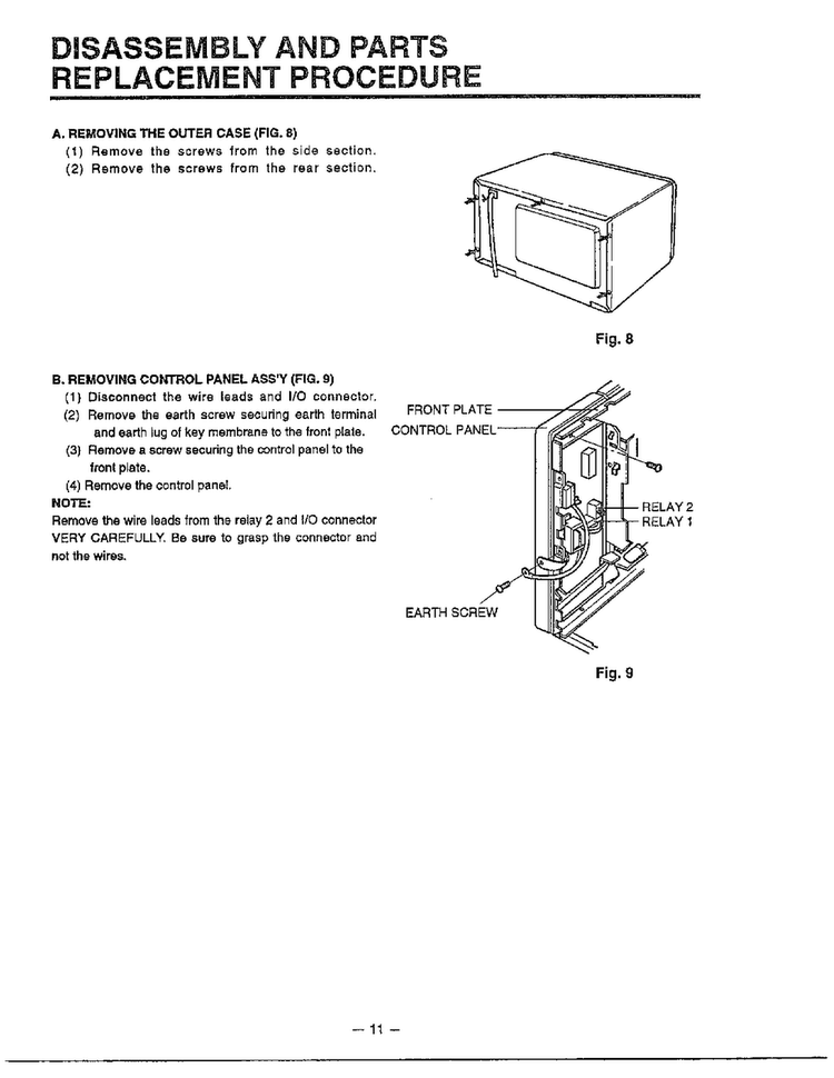 Disassembly/parts Procedure Diagram and Parts List for MA-1554M  LG Microwave