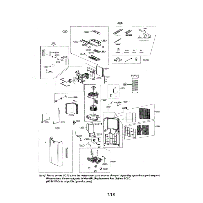 Air Conditioner Diagram and Parts List for LP1415SHR 00 LG Air Conditioner