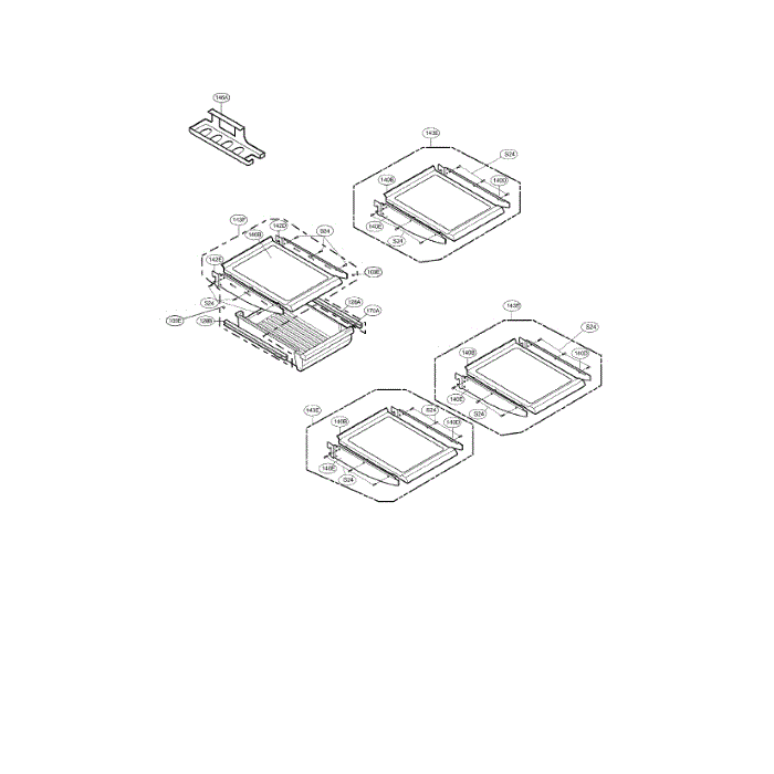 Refrigerator 2 Diagram and Parts List for LRDN20720WW  LG Refrigerator