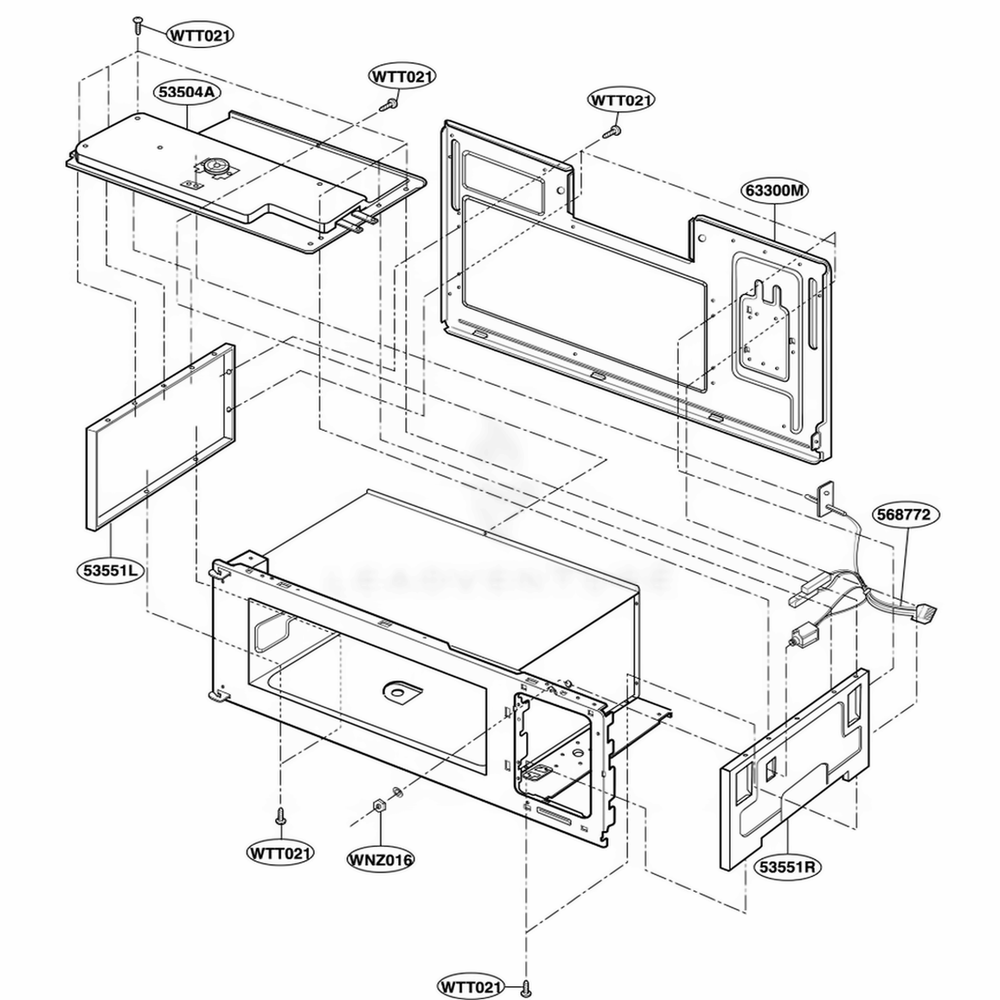 Interior Parts 2 Diagram and Parts List for YKHMC107EBT0 BSEKAC LG Range