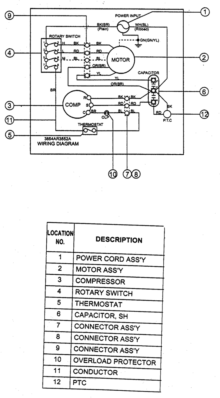 Wiring Diagram Diagram and Parts List for LW-B0812CL  LG Air Conditioner