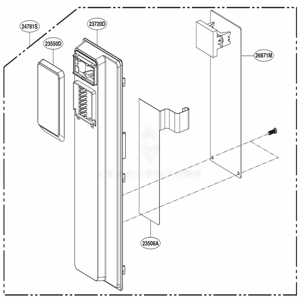 Control Panel Parts Diagram and Parts List for MS1596CIR CSSELEC LG Range