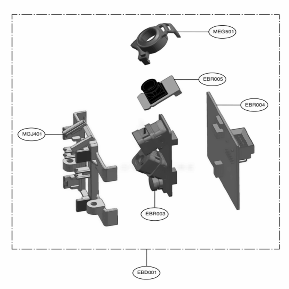 Sensor Assembly Diagram and Parts List for R975GM AIGELGA LG Canister Vacuum