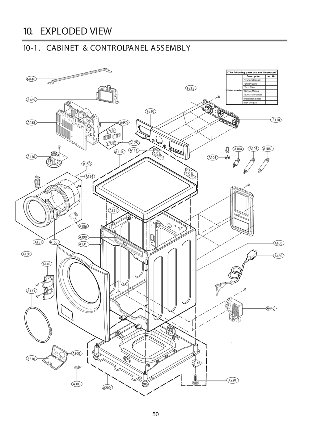Diagram 1 Diagram and Parts List for FH4G2CDYV2 ABWEVUS LG Washer