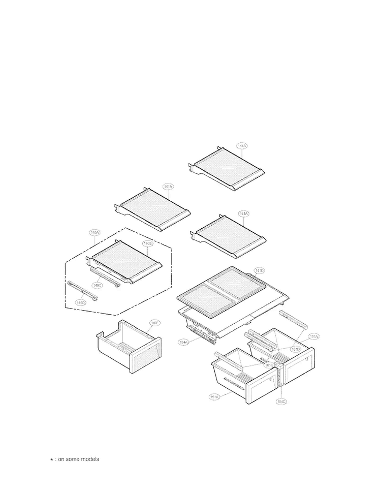 Refrigerator Parts Diagram and Parts List for LFX25980ST 01 LG Refrigerator