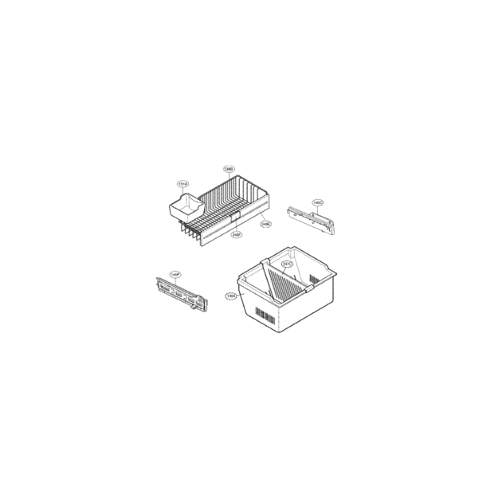 Freezer Diagram and Parts List for LFC22740TT  LG Refrigerator