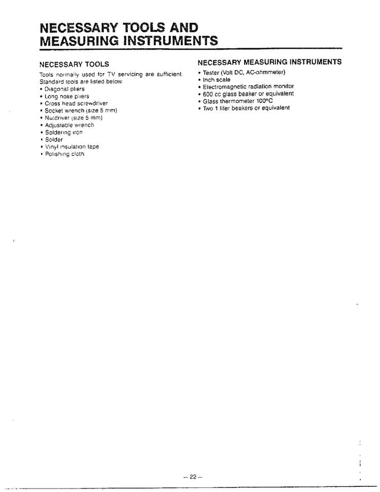 Tools/measuring Instruments Diagram and Parts List for MH-1355M  LG Microwave