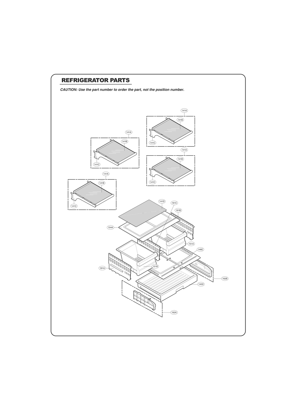 Refrigerator Parts Diagram and Parts List for GC-B258USNP ASTCSE5 LG Refrigerator