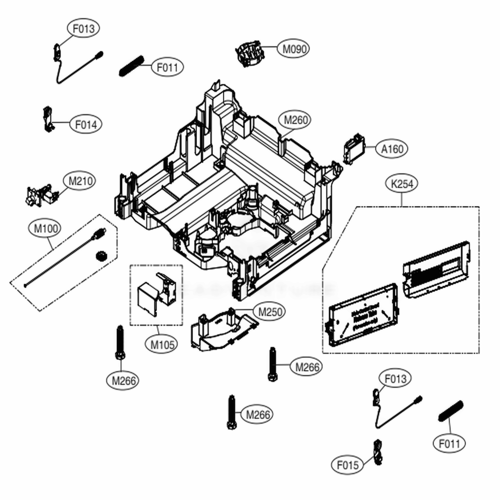 Base Assembly Diagram and Parts List for LDT7808ST ASTESNA LG Dishwasher