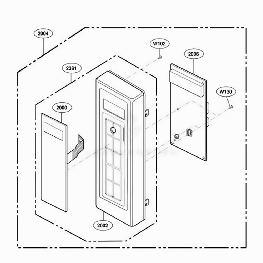 Control Panel Parts 3 Diagram and Parts List for DECS11MA AGRQMTR LG Range