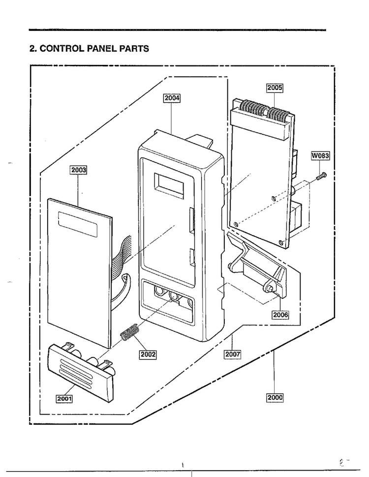 Complete Microwave Ass`y Page 2 Diagram and Parts List for 68-9245  LG Microwave
