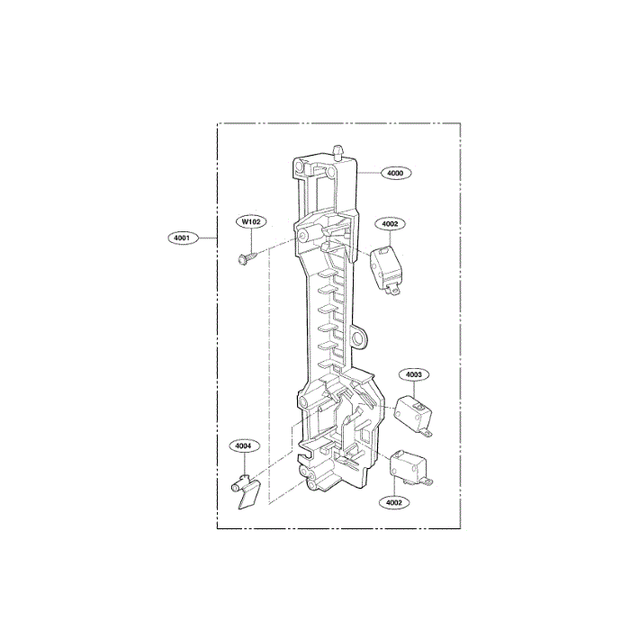 Latch Board Diagram and Parts List for LMV2073ST 00 LG Microwave Oven Combo