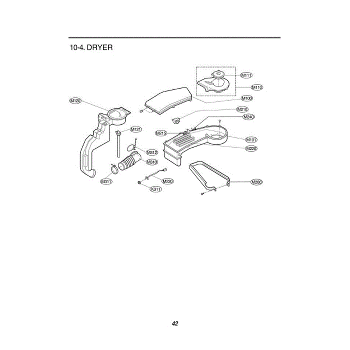 Section 1 Diagram and Parts List for WM3632HW ABWEEUS LG Washer