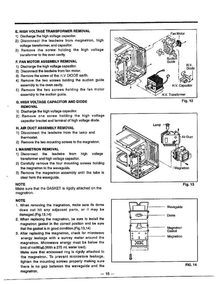 Disassembly/part Replacement Page 2 Diagram and Parts List for MA-844M  LG Microwave