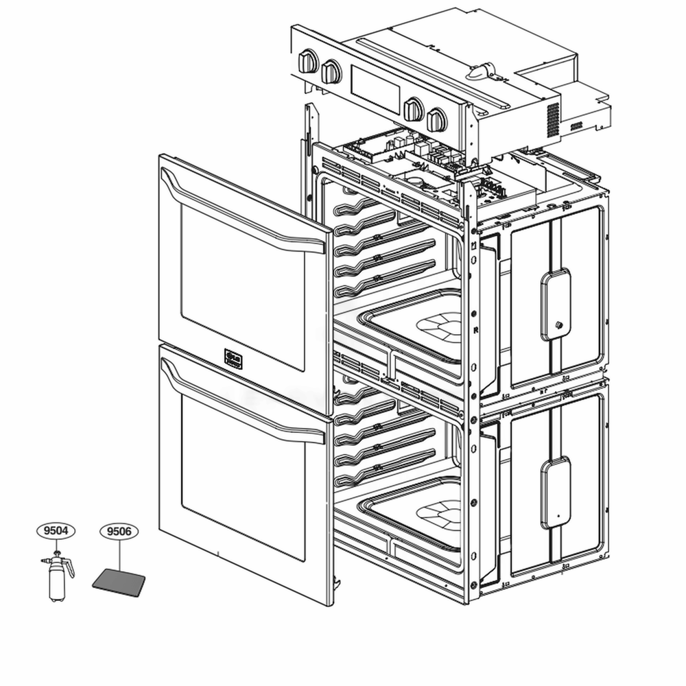 Main Diagram and Parts List for LSWD306ST ASTLSTD LG Range