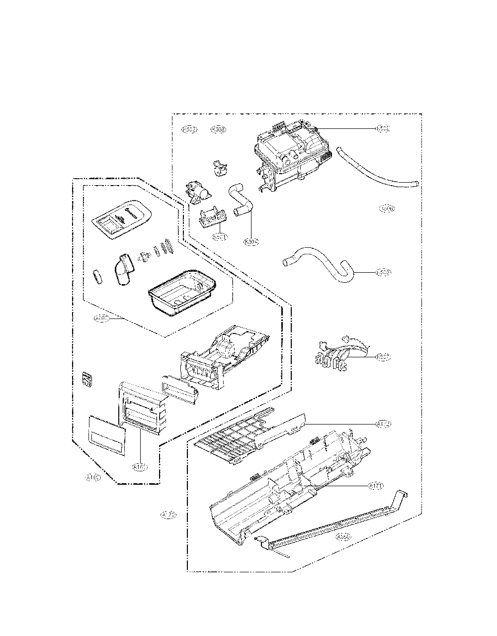 Panel drawer parts Diagram and Parts List for 79681583410  Kenmore Dryer