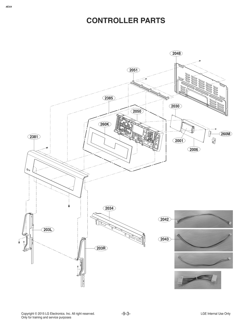 Controller Parts Diagram and Parts List for FE1773LS ASTLLGA LG Range