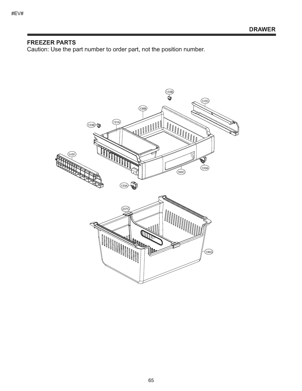 Freezer Parts Diagram and Parts List for GM-B248RQFM ASWCNA1 LG Refrigerator