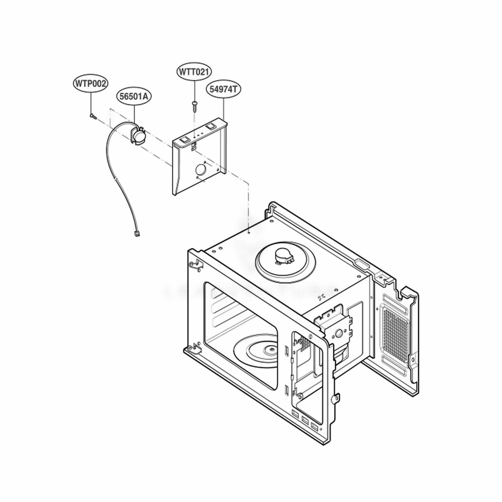 Sensor Parts Diagram and Parts List for PLMB186KC AS3EGEU LG Range