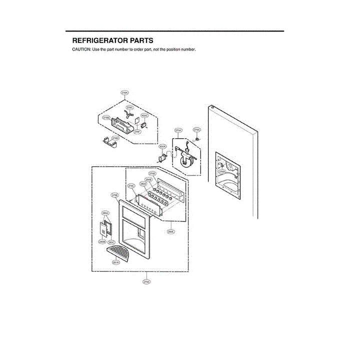 Section 2 Diagram and Parts List for LFX25961ST ASTCLGA LG Refrigerator
