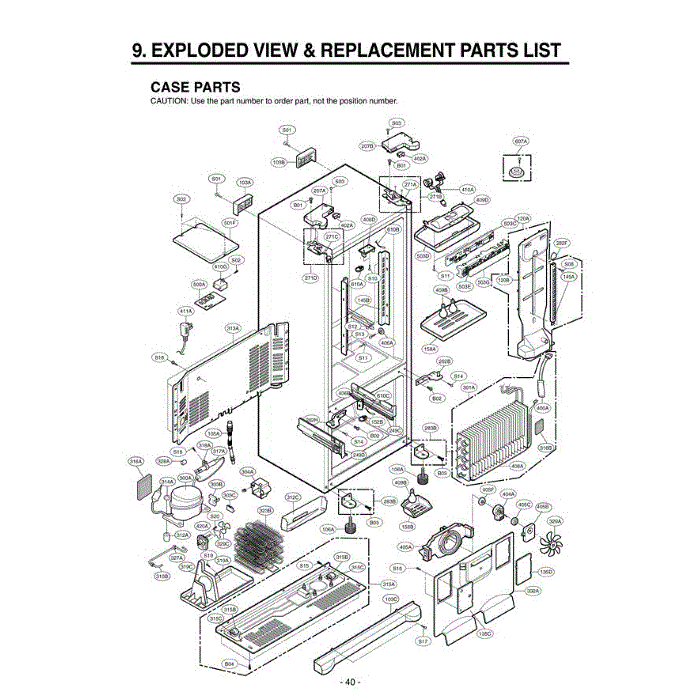 Section 2 Diagram and Parts List for LRFC25750SB AWBCLGA LG Refrigerator