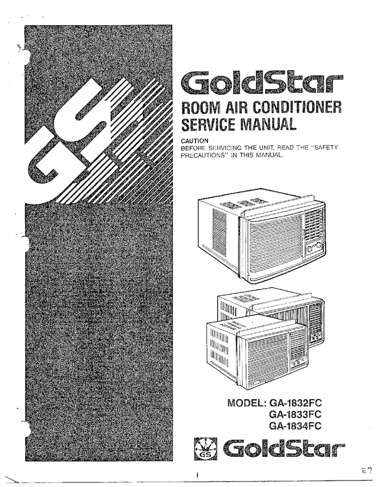 Goldstar Room Air Conditioner Cover Diagram and Parts List for 58280  LG Air Conditioner