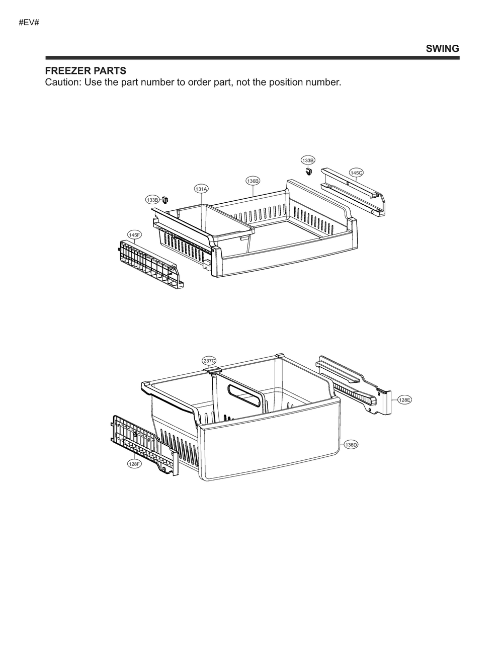 Freezer Parts Diagram and Parts List for GM-B229QQFL ABICSE2 LG Refrigerator