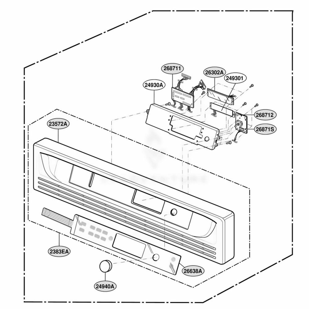 Controller Parts Diagram and Parts List for SCB2000CCC ABSLGEU LG Range