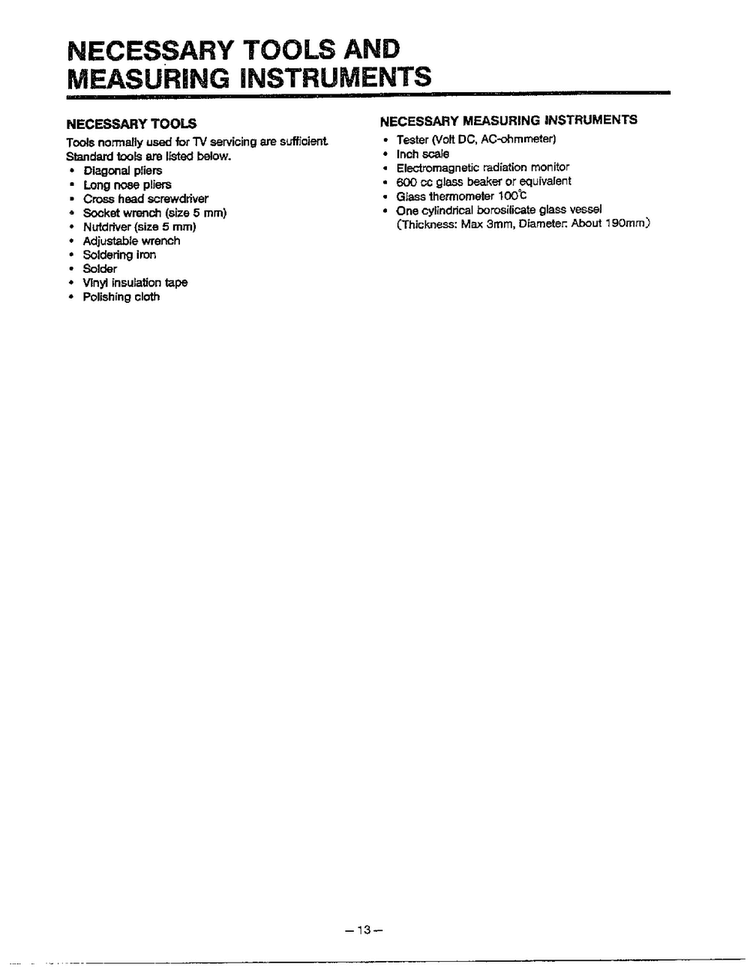Tools/measuring Instruments Diagram and Parts List for MA-870MW  LG Microwave