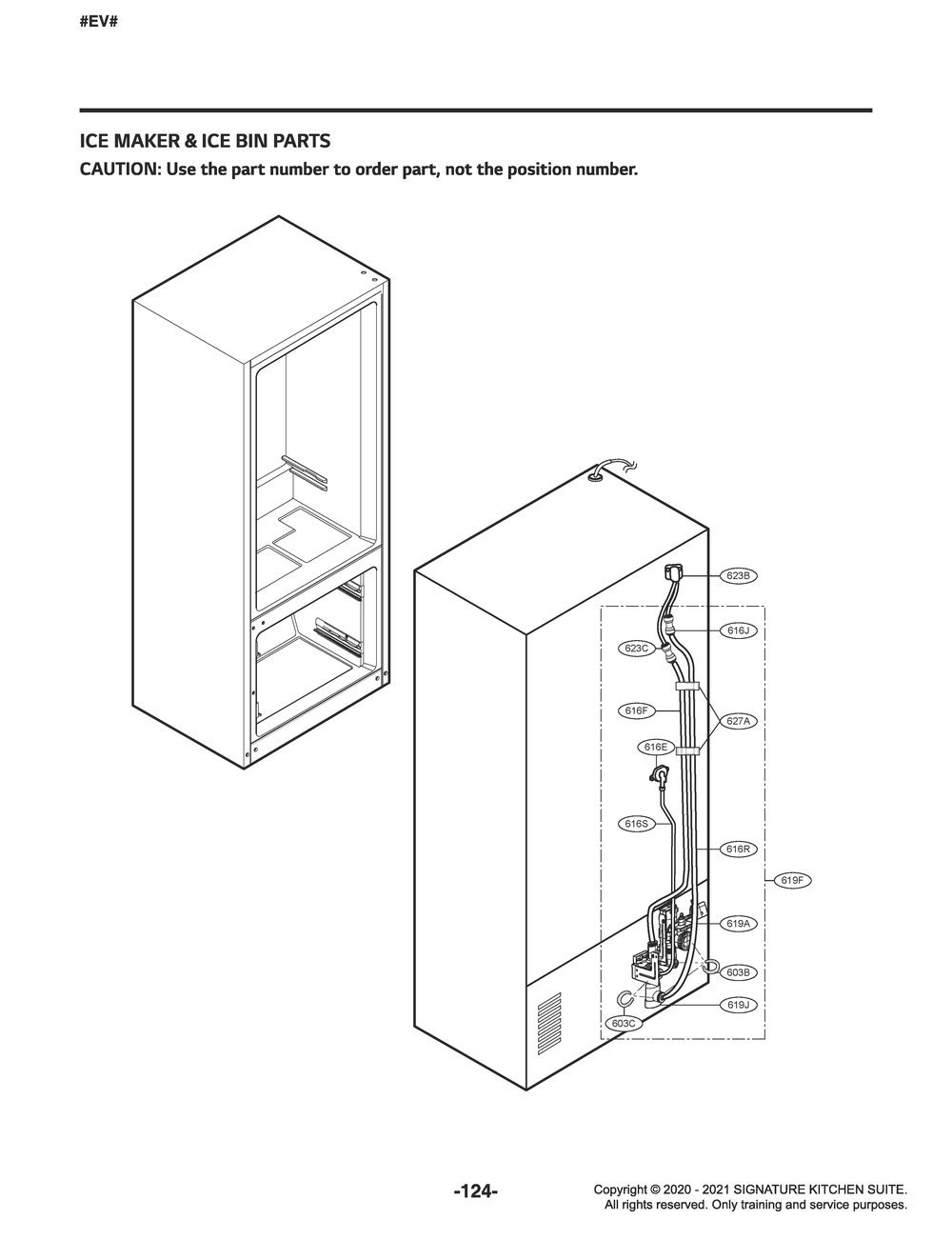 Ice Maker And Ice Bin Parts 2 Diagram and Parts List for GR-J248FSYM ASTCNA0 LG Refrigerator