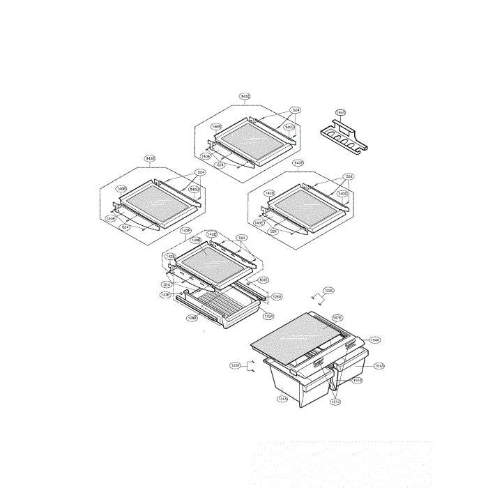 Refrigerator Diagram and Parts List for LFC23760SW 00 LG Refrigerator