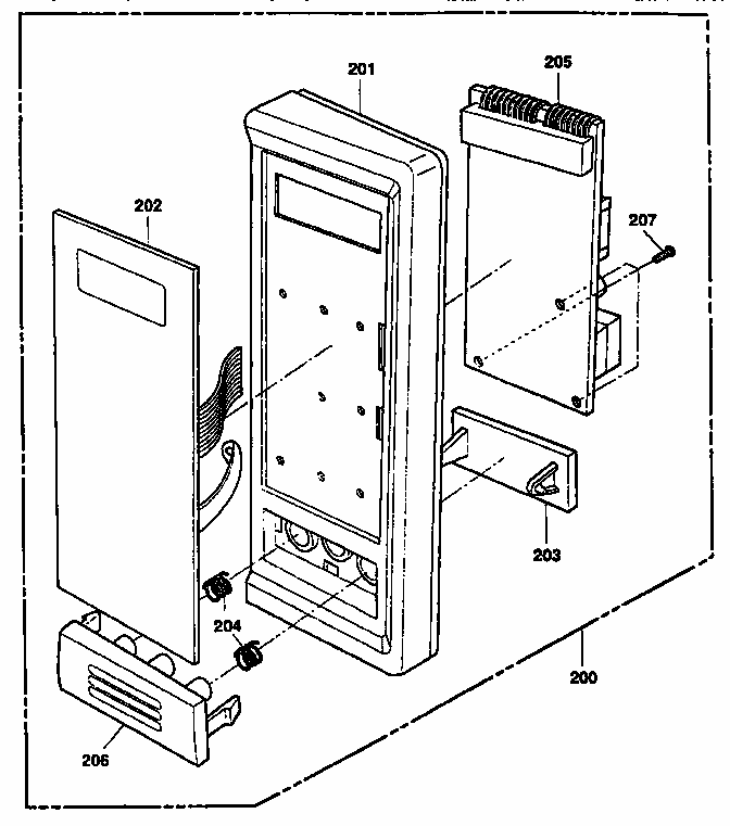Control Panel Diagram and Parts List for 7218954990  Kenmore Microwave