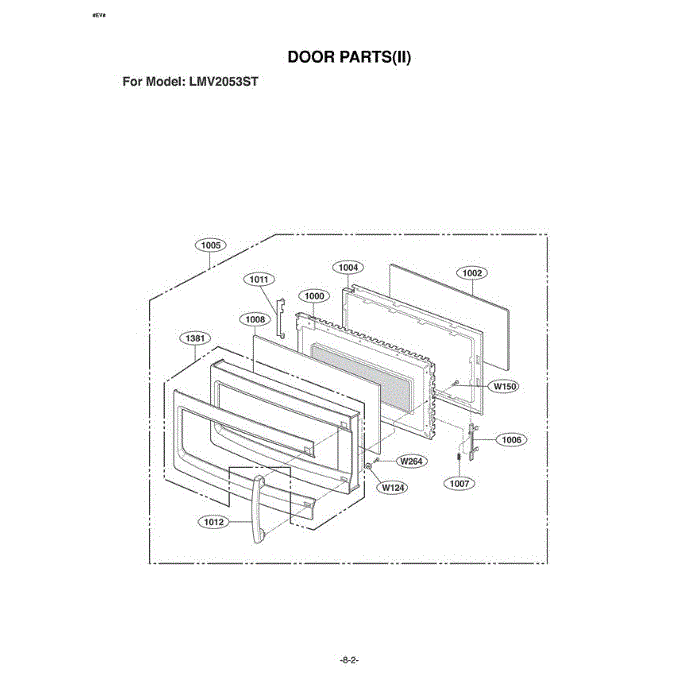 Section 6 Diagram and Parts List for LMV2053ST AS1ELGA LG Microwave Oven Combo