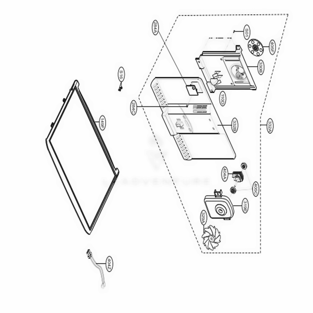 Freezer Part Diagram and Parts List for LTCS20220B AWBCNA1 LG Refrigerator