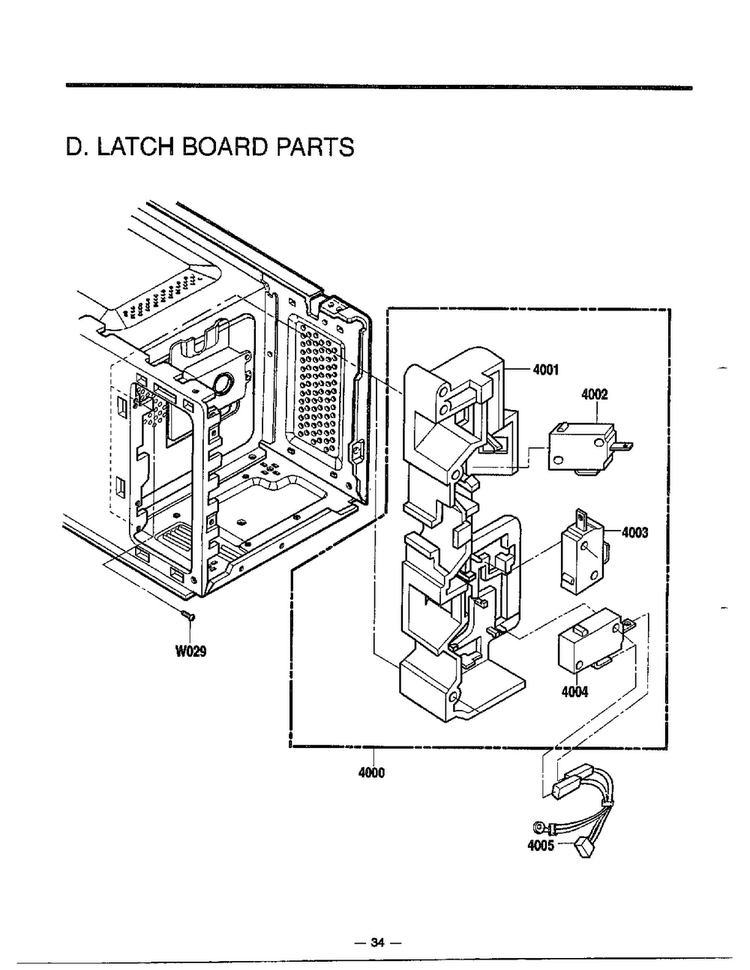 Microwave Complete Page 4 Diagram and Parts List for MA-844M  LG Microwave