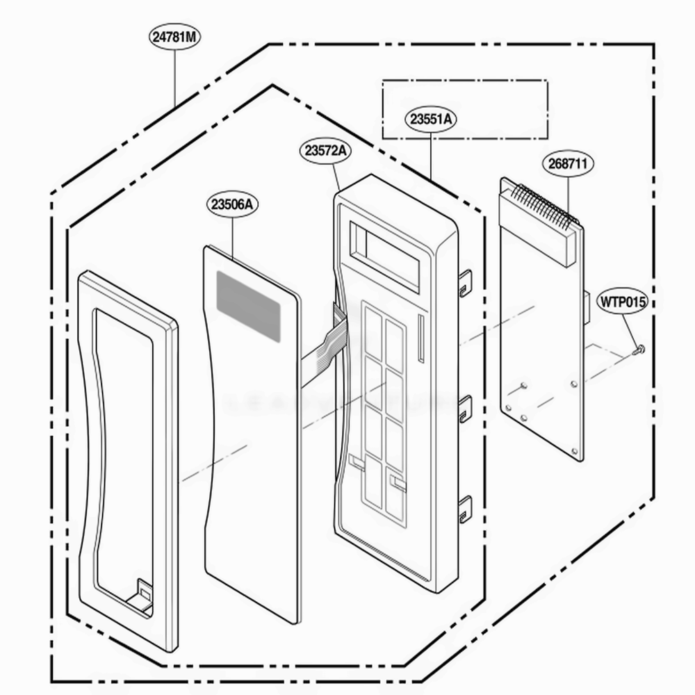 Control Parts Diagram and Parts List for LMH1017CVW AW1ELGA LG Range