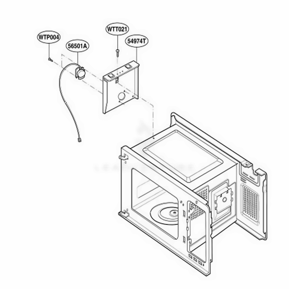 Sensor Parts Diagram and Parts List for JE1440BF002 CBKEGEU LG Range