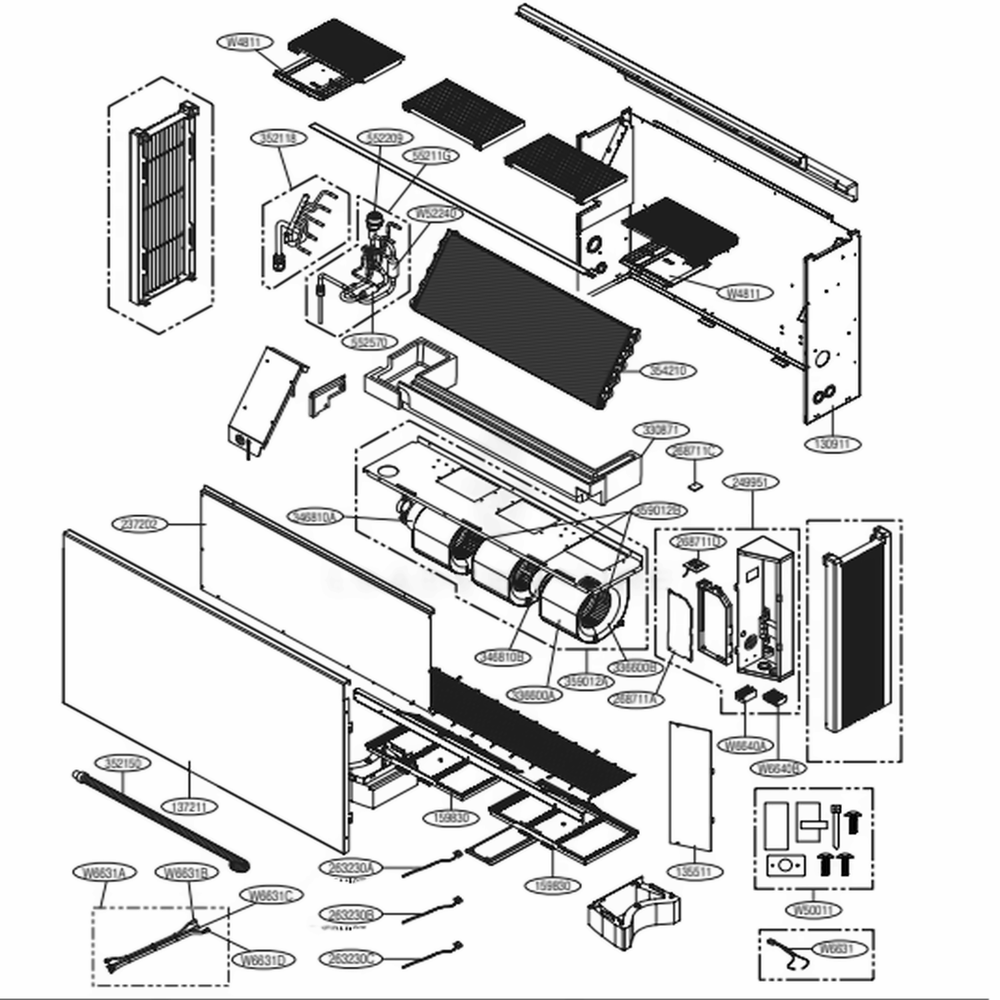 Ce Chassis Diagram and Parts List for ARNU123CEU4 ANWALUS LG Air Conditioner