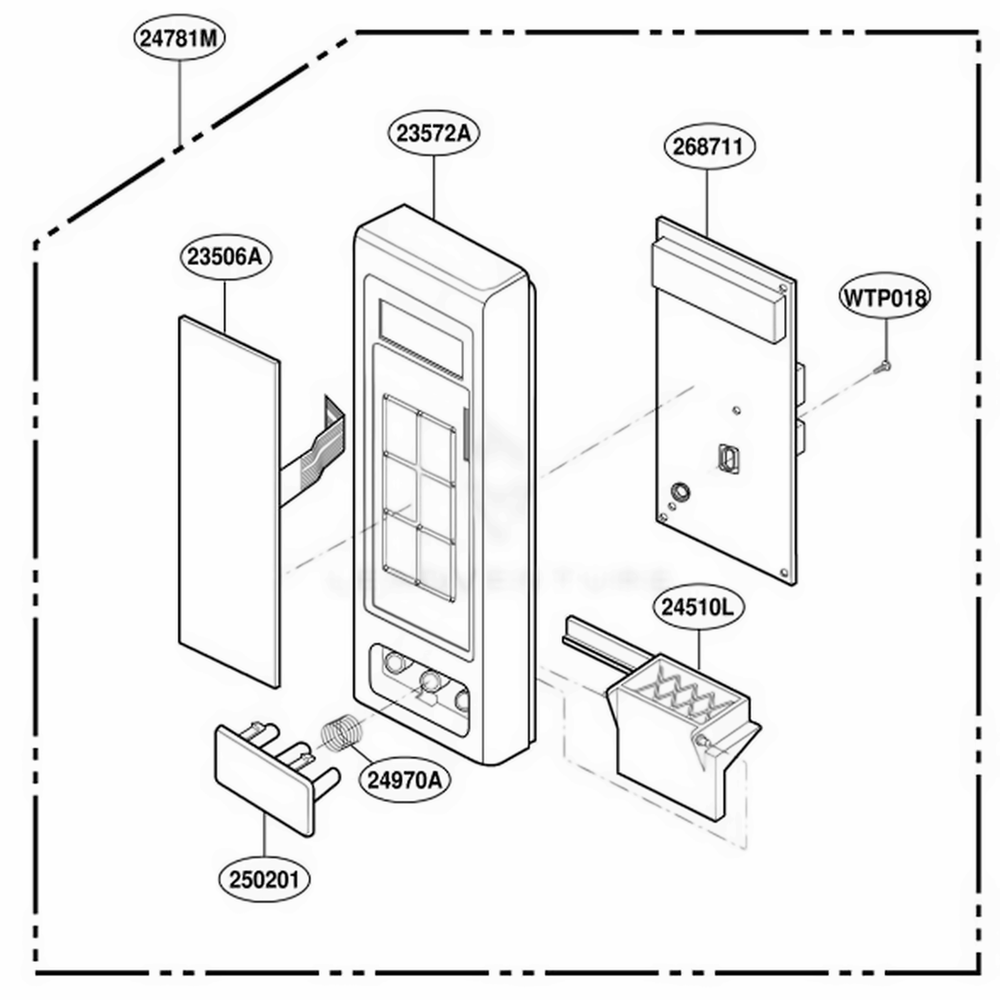 Controller Parts Diagram and Parts List for MT1120SLQ CWHEWRP LG Wall Oven