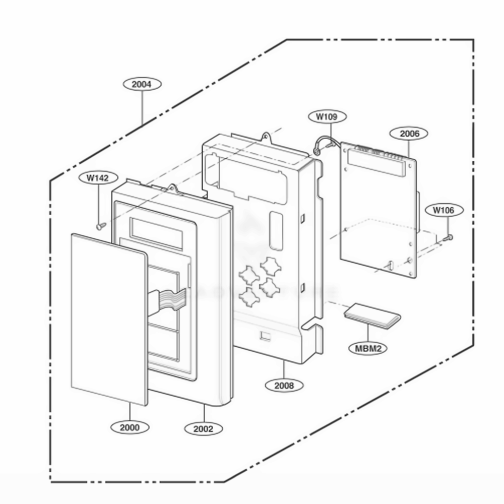 Controller Parts Diagram and Parts List for 62759 ABKESEA LG Range
