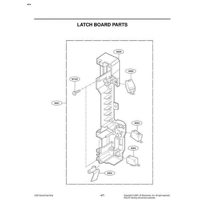Section 7 Diagram and Parts List for LMV1680ST CSBELGA LG Microwave Oven Combo