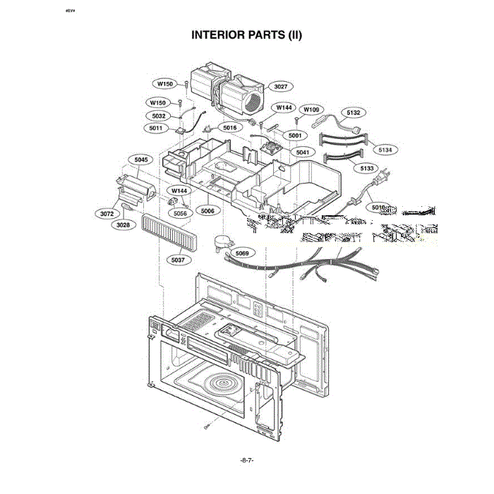 Section 5 Diagram and Parts List for LMVM1955SW AWHELGA LG Microwave Oven Combo