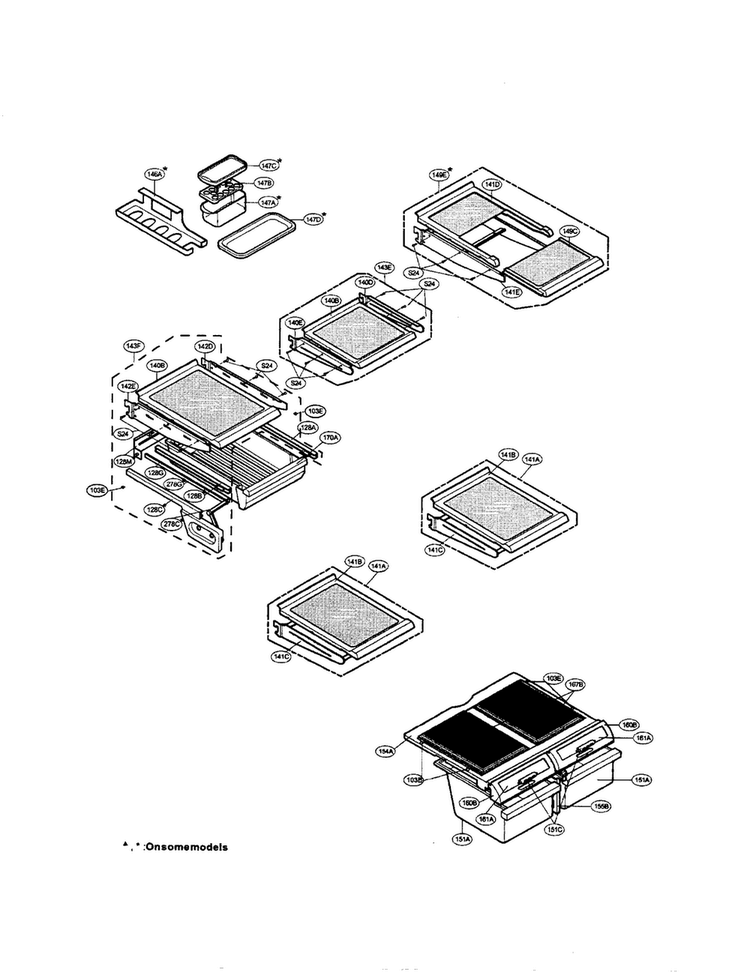 Refrigerator Diagram and Parts List for LRTN22330SW  LG Refrigerator