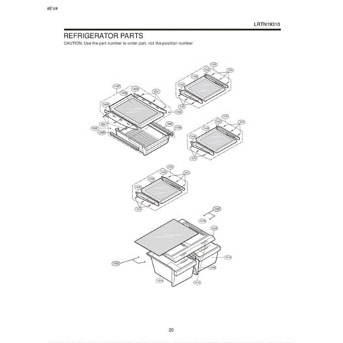 Section 5 Diagram and Parts List for LRTN19310BQ ABICLGA LG Refrigerator