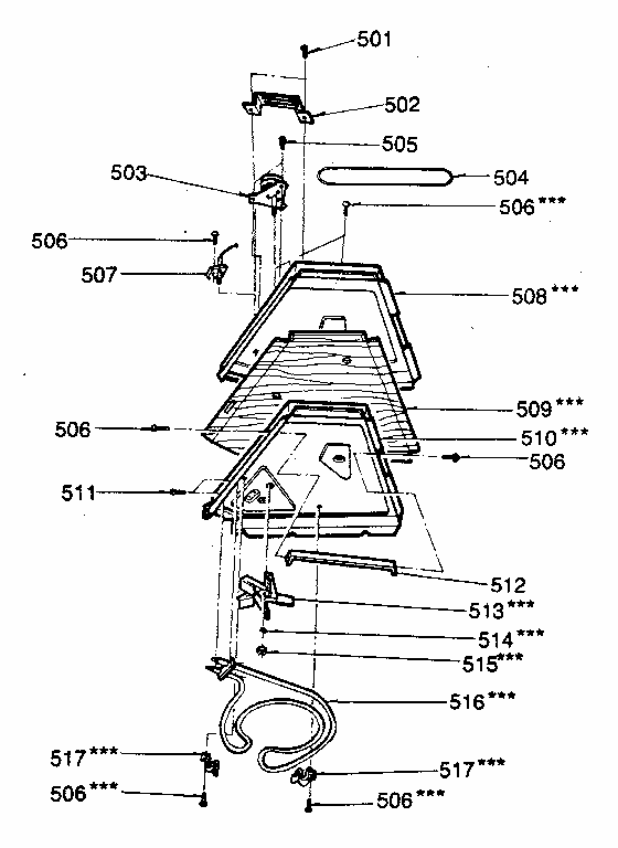 Upper Chamber Parts Diagram and Parts List for 7218876780  Kenmore Microwave