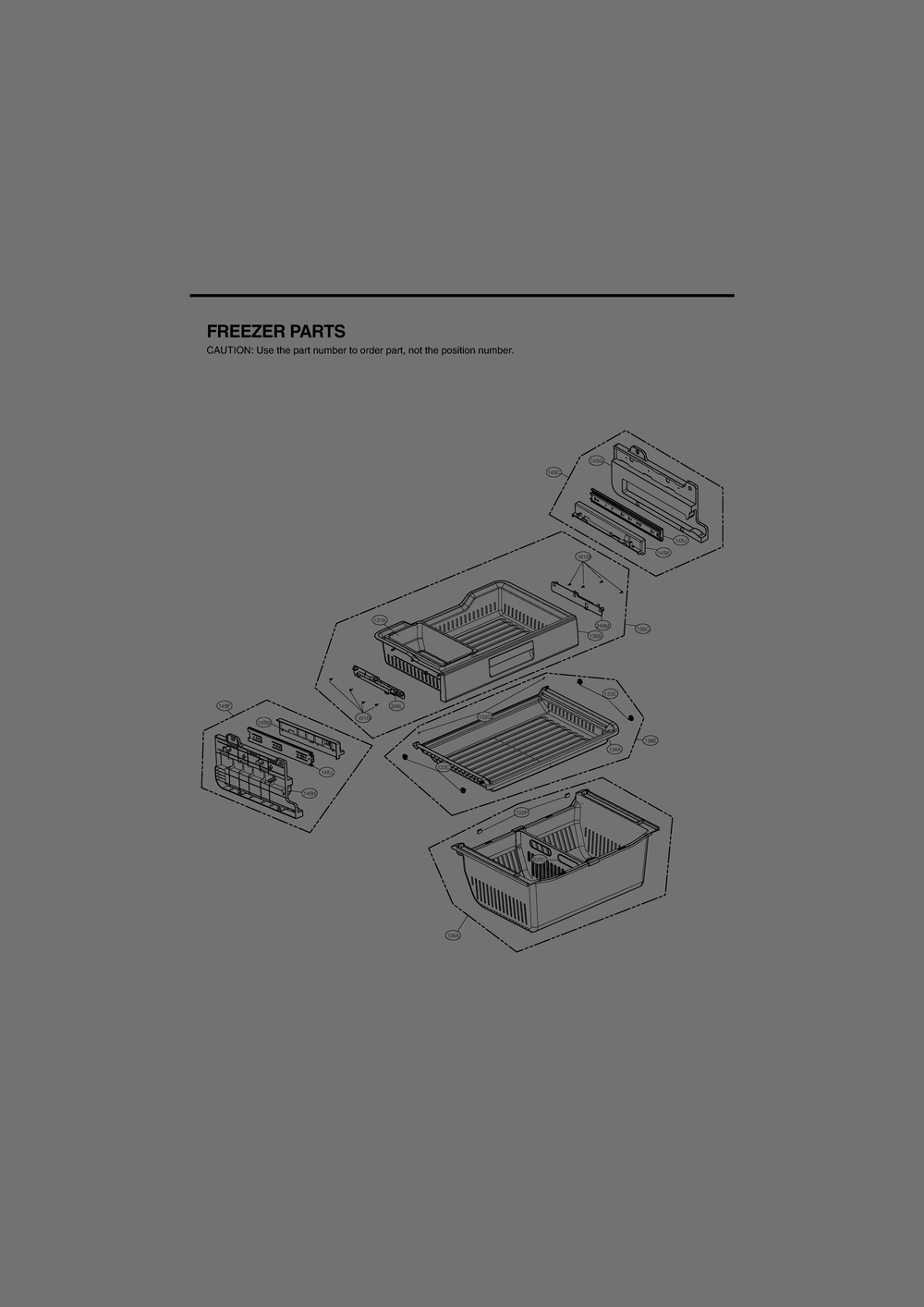Freezer Parts Diagram and Parts List for GR-L268LSJM ASBCNA0 LG Refrigerator