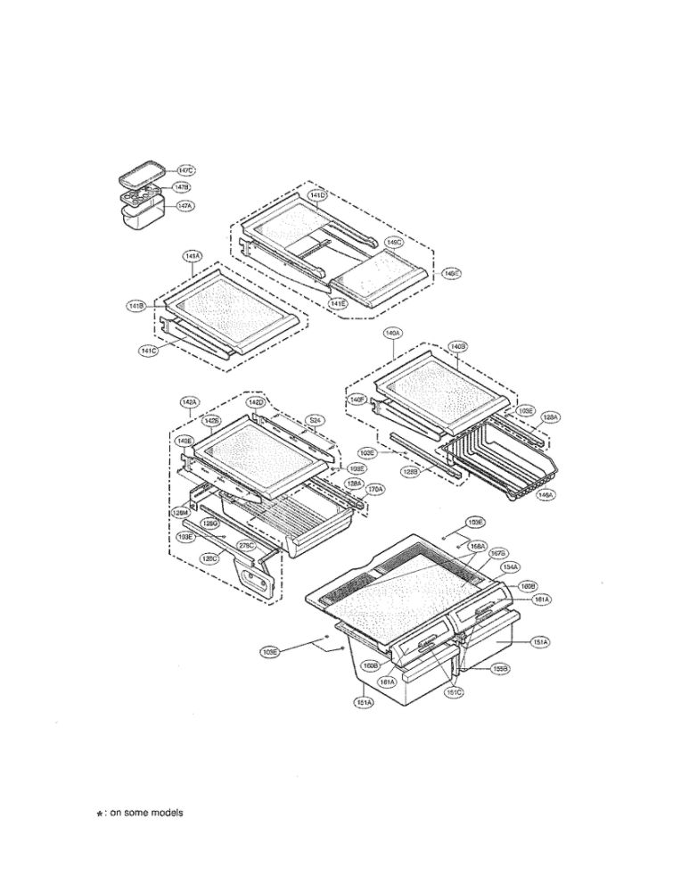 Refrigerator Parts Diagram and Parts List for LRFD22850ST 00 LG Refrigerator